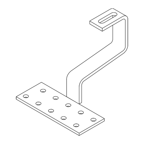 K2 Systems Dachhaken für Pfannenziegel H47/134 30x6 | 1000001