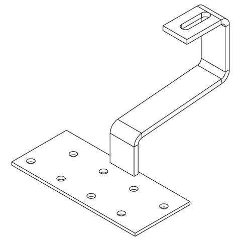 K2 Systems Dachhaken für Pfannenziegel H47/138 35x6 | 1001508