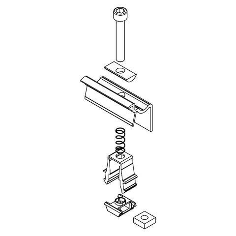 K2 Systems Universal Endklemme OneEnd 30-42mm, schwarz eloxiert | 2002589